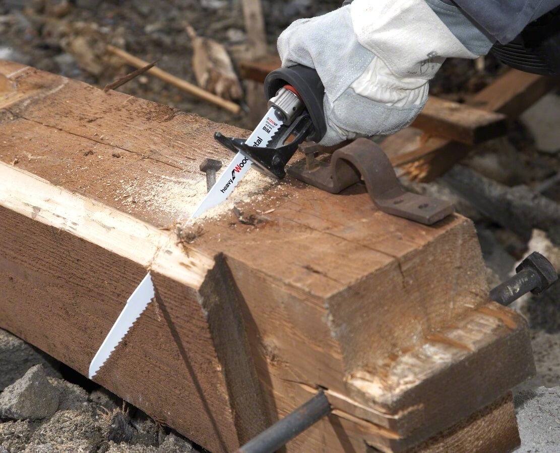 Полотно для сабельной пилы BOSCH Heavy for Wood and Metal S1111DF 225 мм 2 штуки (2608656273) - Фото 3